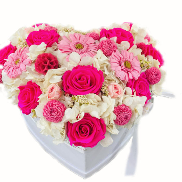 Trvácne kvety v boxe - ružovobiele XL