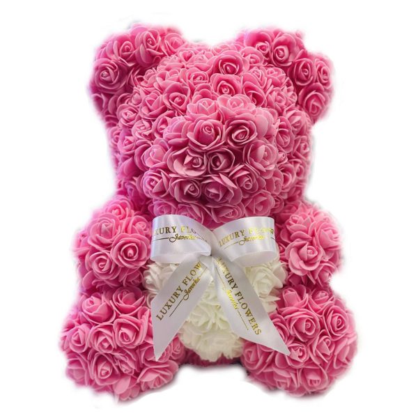 Medvedík z ruží ružový
