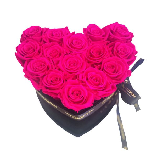 Box z ruží - Luxusné srdiečko L